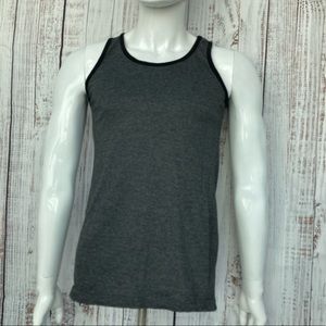 Tank Top Muscle Shirt Grey w/ Black Trim